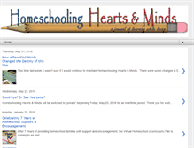 Tablet Screenshot of homeschoolingheartsandminds.com